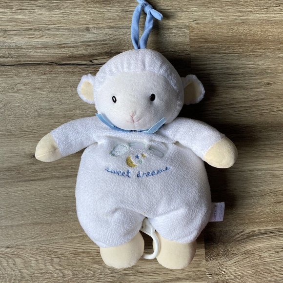 Carter’s Plush White Lamb Sweet Dreams Musical Pull Plush Works Baby Nursery
